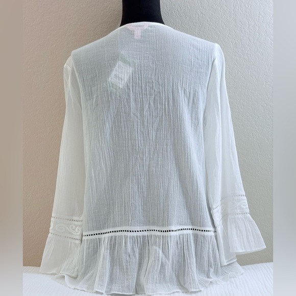 LILLY PULITZER TOP SHIRT BLOUSE WHITE SIZE SMALL NEW WITH TAGS SEE PICS - Picture 2 of 14